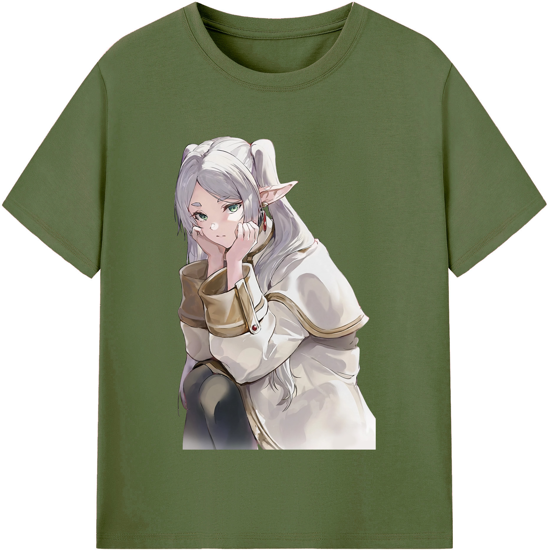（画像用） 葬送のフリーレン Frieren 綿100％半袖Tシャツ（フロントプリント）